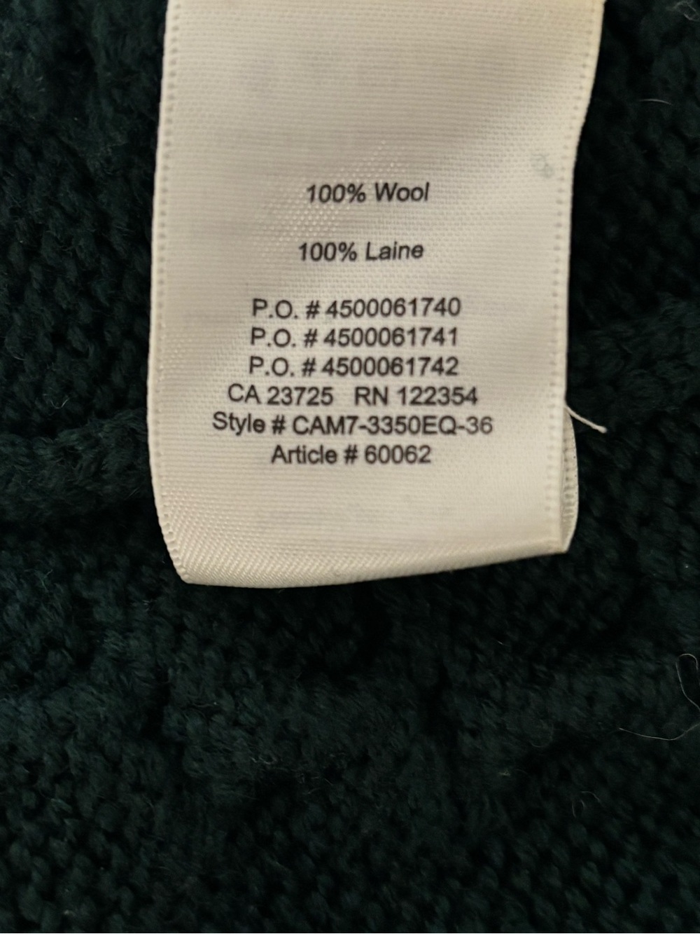 Wilfred Forest Green Cable Turtleneck Sweater - Picture 6 of 6